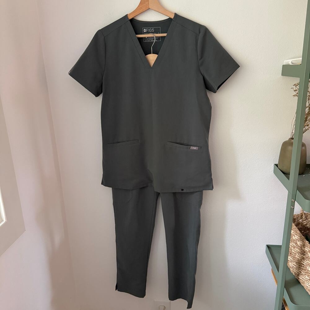 Figs Scrubs Set - Casma Three Pocket Top / Yola Skinny Fit Pants Sz Small